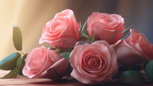 粉色情人节玫瑰花朵26