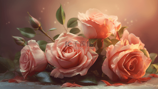 粉色情人节玫瑰花朵21