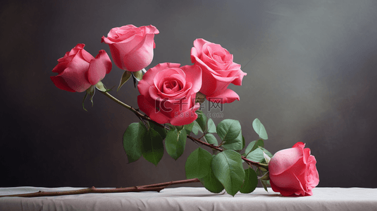 粉色情人节玫瑰花朵35