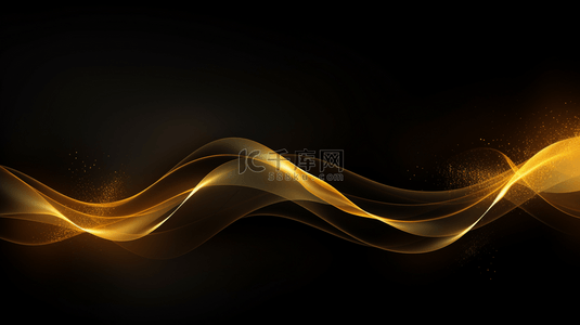 金色的光效背景图片_抽象的黑金线条背景，带有光效