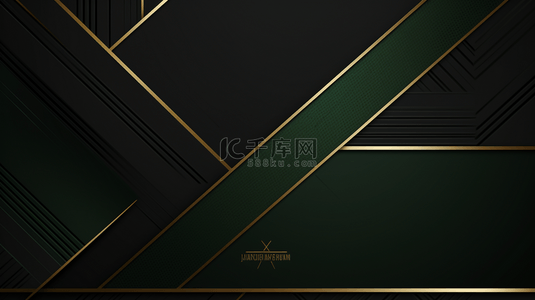 黑色奢华海报背景图片_向量抽象向量豪华绿色和金色背景现代创意概念