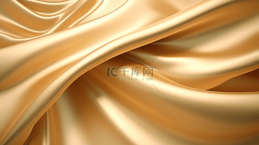 彩色金属背景图片_豪华的金色背景，配有彩色珍珠母光泽、褶皱和波浪。3D渲染。