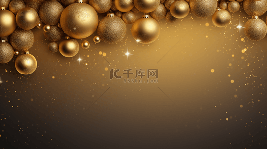 圣诞节框架背景图片_2022年新年快乐黄金框架背景
