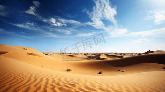 沙漠泸州摄影照片_一望无际的沙漠