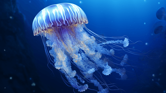 深海中发光的水母7