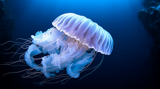 深海中发光的水母1