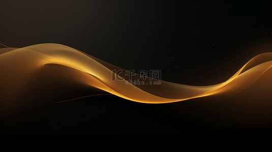 豪华波浪状金色线条背景，闪闪发光的亮粉点。