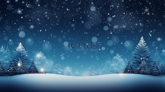 双旦祝福语背景图片_圣诞快乐的雪花和球装饰横幅设计