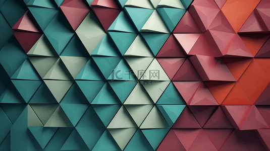 彩色钻石装饰背景图片_抽象的灰色马赛克多边形表面背景。