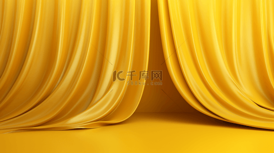 抽象的黄色窗帘高级向量。