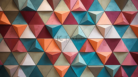 彩色钻石装饰背景图片_抽象的灰色马赛克多边形表面背景。