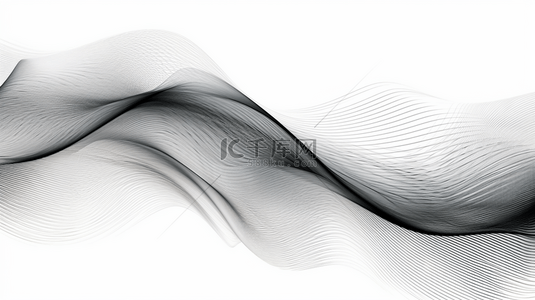 用白色和灰色顺滑线条创作的抽象背景，用于设计。