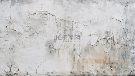 天然水泥或石头老纹理的肮脏白色背景，作为复古图案墙。概念墙横幅，磨砂，材料或建筑。