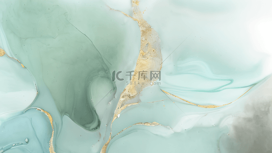 水漩涡背景图片_绿金粉时尚大理石抽象流体彩墨纹理