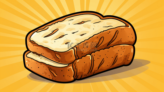 三棱镜图标背景图片_面包条，面包块，面包卷