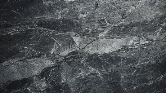 高分辨率的天然石墙，呈现深灰黑色石板纹理。