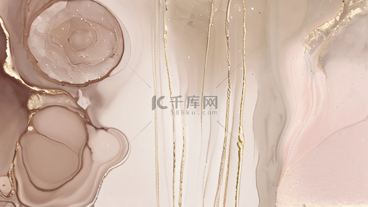 墨时尚背景图片_时尚香槟色金粉大理石抽象流体彩墨纹理