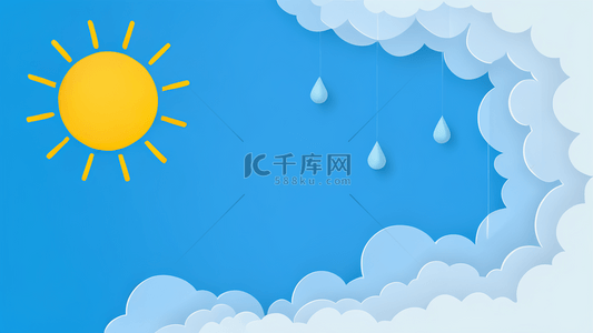 太阳能光伏行业背景图片_卡通太阳高温天气背景
