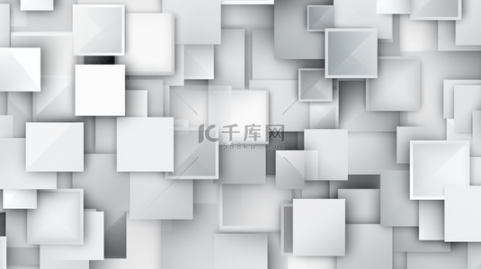 白色背景商务背景图片_从灰色立方体中得到的向量抽象几何形状。