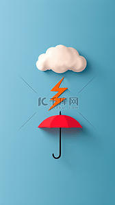 天气背景图片_卡通雨伞自然天气背景雨天背景