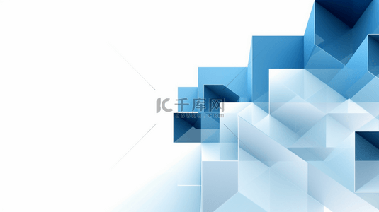 白蓝几何背景图片_几何抽象背景，现代设计矢量蓝边界。