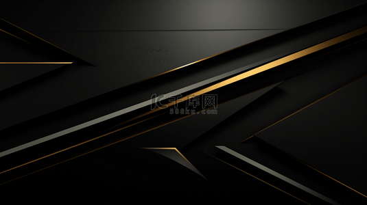 矢量抽象高端黑色背景与金色元素，现代创意概念。