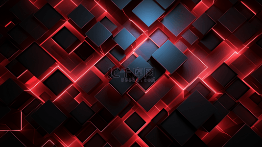 抽象的几何红色光线背景