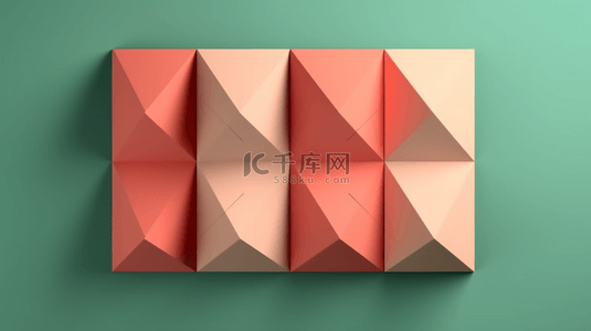 纯色简约几何背景背景图片_3D纸张风格的背景。