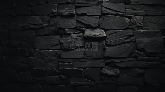 黑石背景，黑色表面俯视，空余空间供您添加文字。