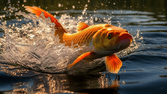 水浸橙鲤鱼