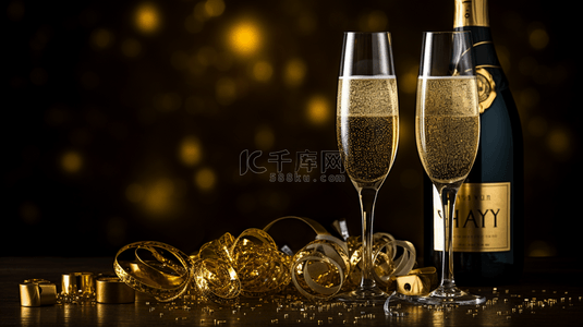 上了年纪的背景图片_新年背景图，带有金色半色调点。