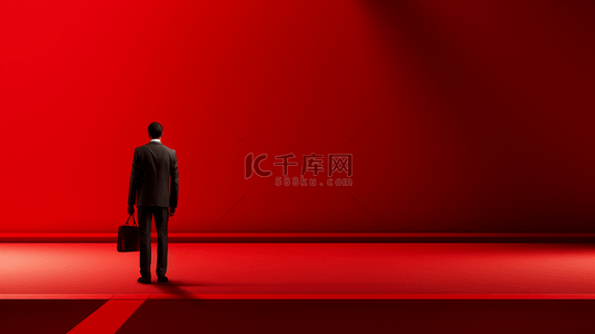 红色办公背景图片_红色商务办公人士背景1