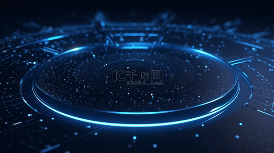 科技圆环背景背景图片_蓝色科技感光效圆环背景1