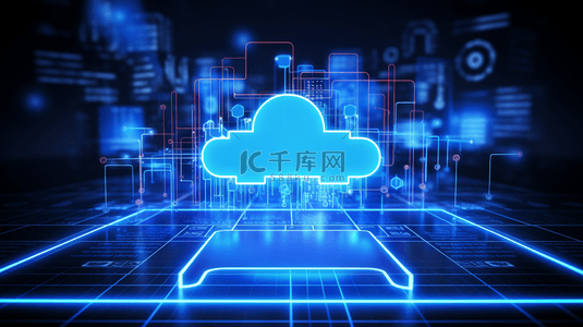 商务科技云背景图片_蓝色光效数据科技云背景23