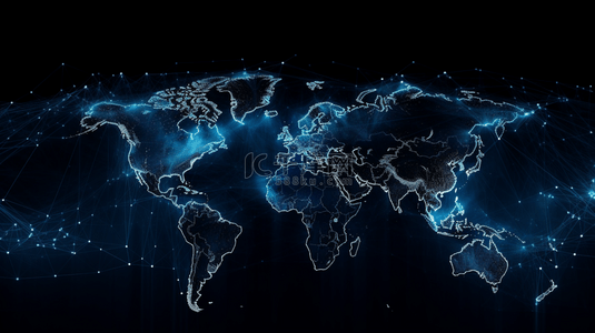 地球粒子背景背景图片_蓝色唯美世界地图粒子光效背景24