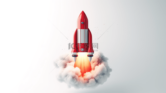 科技宇航员背景背景图片_发射的火箭卡通背景8