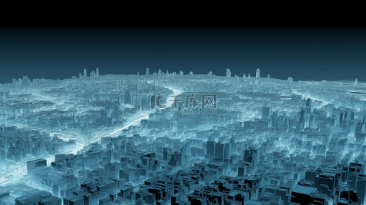 阿塞拜疆建筑背景图片_3D立体光感城市建筑背景3