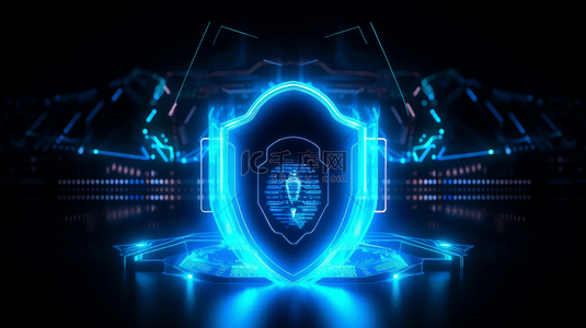 蓝色科技感网络安全背景12