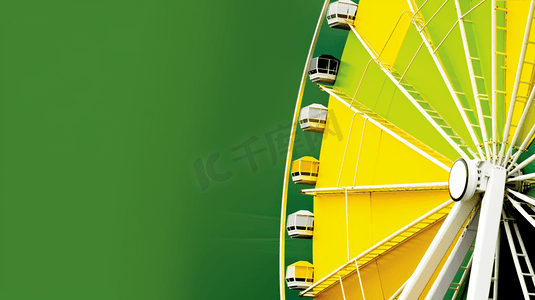 白、绿、黄三色渡轮