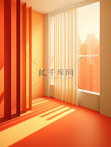 浅橙色建筑空间背景15