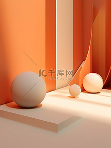 浅橙色背景背景图片_浅橙色建筑空间背景18