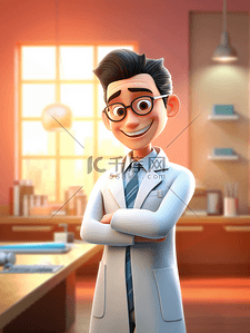 医生人物背景图片_3D立体中国医师节人物背景12