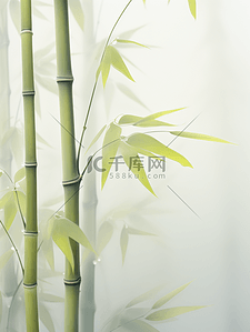 唯美小清新绿色竹子背景2