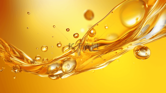金色美容背景图片_金色生物分子精华气泡背景11