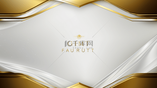 海报设计背景图片_豪华的白金背景，金线和剪纸风格的优质灰金背景适用于颁奖典礼正式邀请或证书设计。
