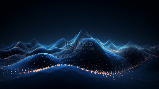 光感粒子背景图片_蓝色科技感网状光感粒子背景10