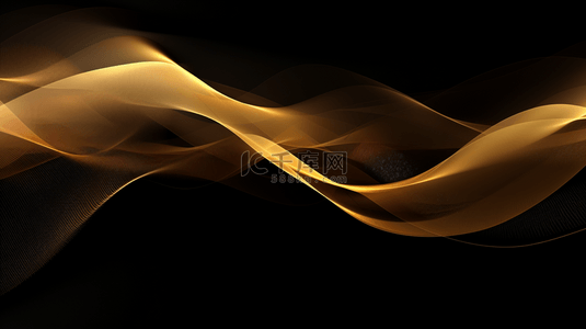一个黑金色的背景，带有波浪图案。
