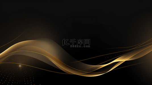 抽象背景，豪华闪耀的金色线条矢量插图，用于模板横幅。