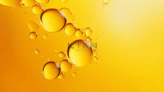 美容金色背景图片_金色生物分子精华气泡背景2