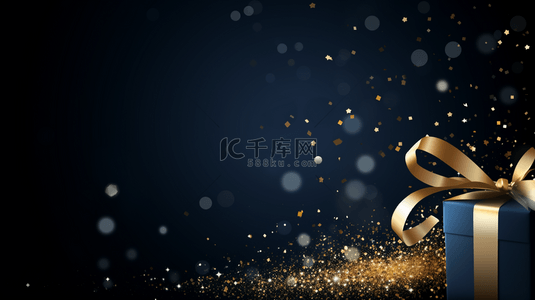 蓝底蓝底背景图片_蓝底上印有金色星星以庆祝新年。
